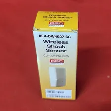 DSC EV-DW4927 SS Wireless Shock Sensor, DSC Connect, Dual Detect, White