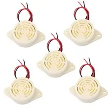 HiLetgo 5pcs 95DB Alarm Buzzer SFM-27 High-Decibel 3-24V 12V Electronic White