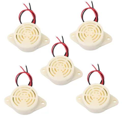 HiLetgo 5pcs 95DB Alarm Buzzer SFM-27 High-Decibel 3-24V 12V Electronic White