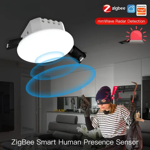 Tuya Smart ZigBee/WiFi Human Presence Detector Radar Detection SensorPhotometric