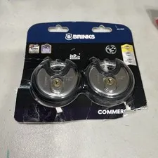 Brinks 70mm Stainless-steel Protected Bumper Keyed Padlock 2 Pack