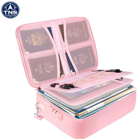 Fireproof Document Box with Lock, Portable Fireproof Document Bag Waterproof ...