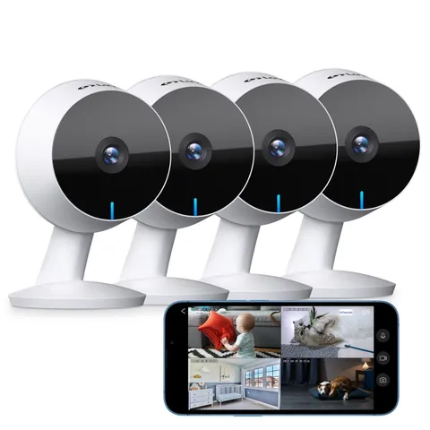 LaView RRK150 4MP 2K Indoor Security Cameras, Starlight Color Night Vision,