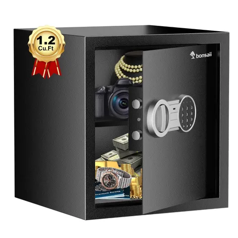 Bonsaii 1.2 Cubic Feet Safe Box Electronic Security Document Safe with Digital