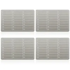 Moxweyeni 4 Pcs Plates Steel Wallet Crypto Cryptocurrency Seed Storage Silver 