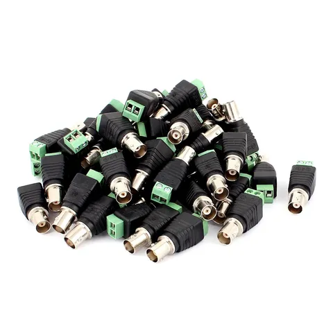 50pcs Cat5 Female Coaxial Screw Terminal BNC Video Jack Connector Balun