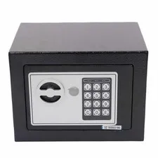 Yuanshikj 17E Electronic Digital Safe Box Keypad Key Lock Black 0.23 Cu Ft