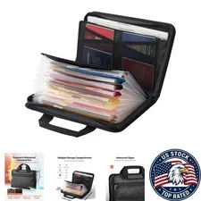 Secure Fireproof File Storage Bag for Important Documents - Waterproof & Compact