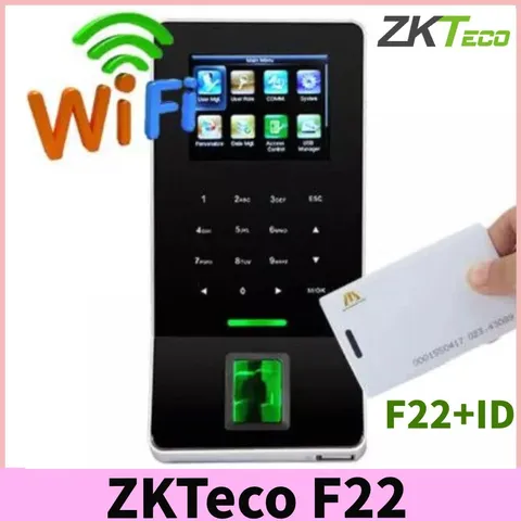 Zkteco F22 TCP/IP Fingerprint Time Clock & Access Control with EM ID Card WIFI