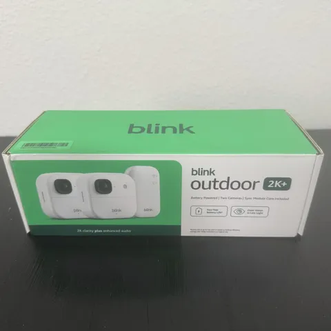 Blink Outdoor 2K+ Wireless Security Camera System 2-Cam Kit Sync Module Core
