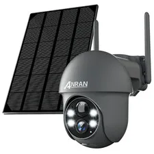 ANRAN 3MP Solar Battery Powered Security Cameras Wireless Outdoor WiFi 360° View