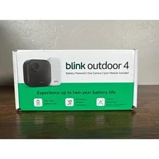 Blink Outdoor 4 Smart Security Camera 1-Camera System with Sync Module 2 Black