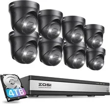 ZOSI 16CH 4K Audio PoE Home Security IP Camera System 8MP 4TB NVR AI Detection