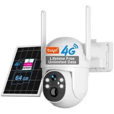 4G LTE Cellular Solar Security Camera, No WiFi, No