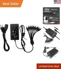 12V 5A Security Camera Power Adapter with 9-Way Splitter for Multiple Devices