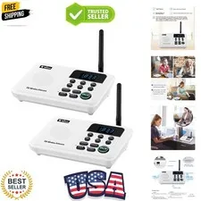 Intercoms Wireless for Home 1 Mile Range 22 Channel 100 Digital Code Display ...