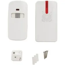 Wireless Battery Powered Driveway Mounted & Entry PIR Alert Kit with LED Light