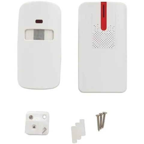 Wireless Battery Powered Driveway Mounted & Entry PIR Alert Kit with LED Light