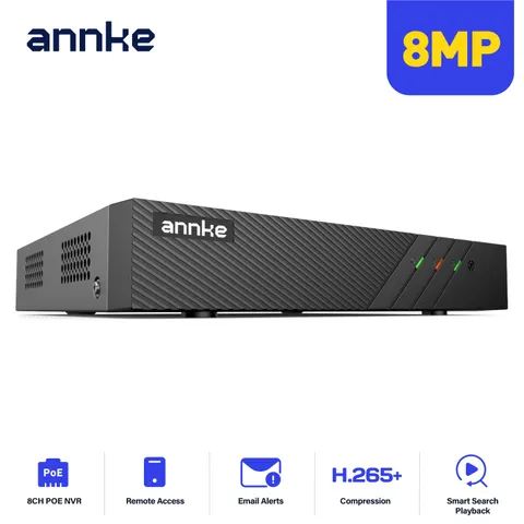 ANNKE 4K 8MP POE NVR IP Network Video Recorder H.265+ for Smart Security System