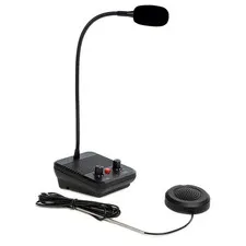 High Clear Dual Way Window Intercom System Bank Counter Interphone Loudspeaker