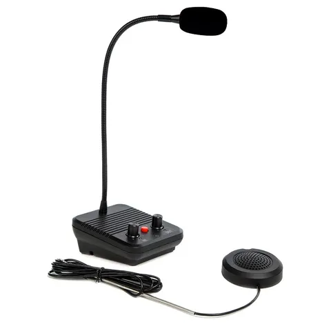 High Clear Dual Way Window Intercom System Bank Counter Interphone Loudspeaker