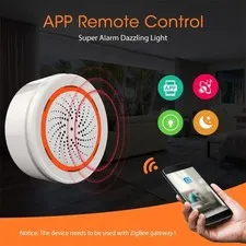 Haozee Tuya ZigBee Smart Siren Alarm 90dB Home Security Light Sound