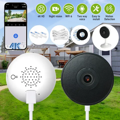 4MP Camaras De Seguridad Con Audio Wifi 5G Para Casa Interior Cuarto Niños Bebe