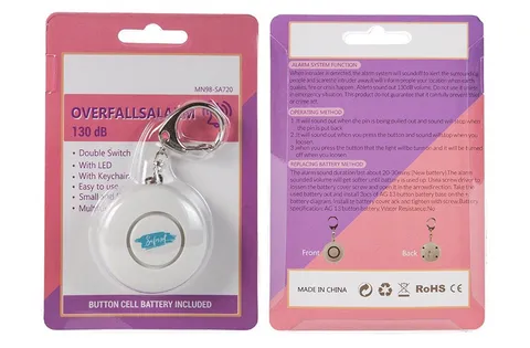 Emergency Personal Alarm 130 db Self Defense Keychain Security Siren Elderly