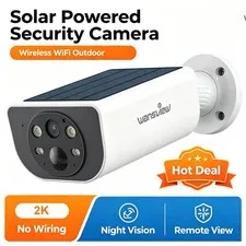Wansview 2K Outdoor Solar Security Camera Wireless WiFi No wiring PIR Detection