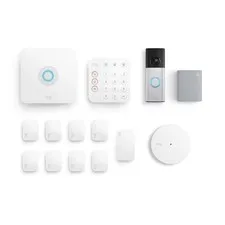 Ring Alarm Security System, Battery Doorbell Plus, Chime, and Glass Break Sensor