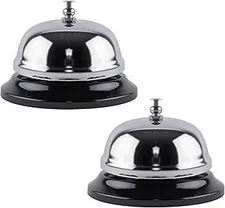 Super Z Outlet Call Bell 2-Pack - Classic Service Bell for Desk, Counter, or Rec