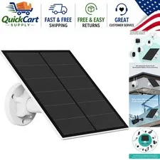 5W Solar Panel Charger for Outdoor Battery Cameras, USB-C, 360° Angle Adjustment