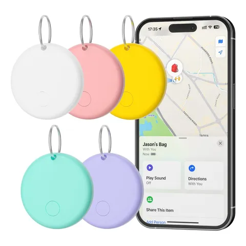 Eelexa Smart Air Tags 2025 for Apple Find My, 5 Pack Waterproof Blu... Fast Ship