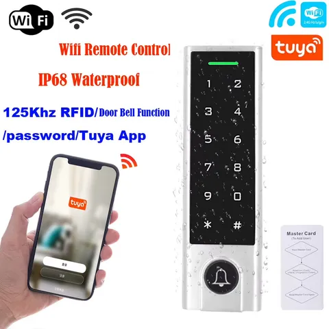 H3/HF3 Wifi APP Access Control Keypad 125Khz RFID Card Reader Electric Lock Wate