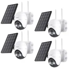 4PCS ieGeek Outdoor 5MP Solar Security Camera Wireless Home Battery CCTV System
