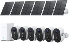 Solar Security Cameras Wireless Outdoor, 2K HD Home Security Camera System, PIR