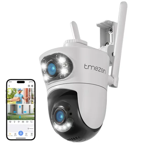 4MP Home Security WiFi IP Camera Outdoor PTZ Motion Tracking Dual Lens Dual View