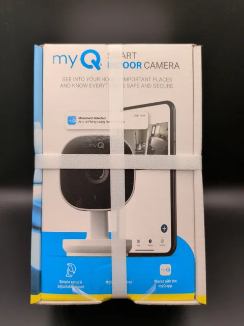 Chamberlain myQ Smart Indoor Home Security Camera 1080p White Motion Sensing NEW