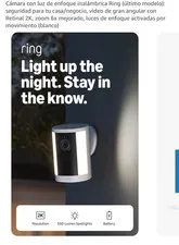 Ring Spotlight Cam Plus Wireless Wi-Fi 1080p Battery Security Camera White