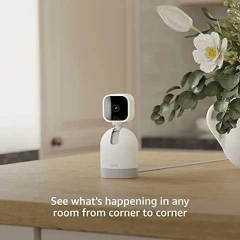 BLACK - BLINK MINI PAN-TILT CAMERA, ROTATING INDOOR PLUG-IN SMART SECURITY