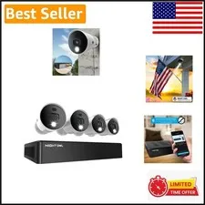8 Channel 4K Security System with 4 Wired Cameras & 1TB DVR for Ultimate Safety