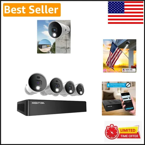 8 Channel 4K Security System with 4 Wired Cameras & 1TB DVR for Ultimate Safety
