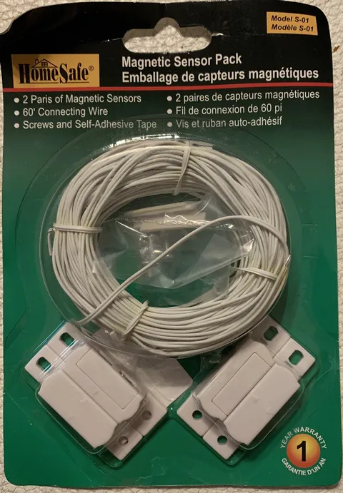 HomeSafe Alarm Magnetic Sensor 2 Pack Model S-01 New