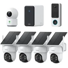 aosu Total-Watch Classic AI Suite, 3K Solar Security Camera Outdoor White