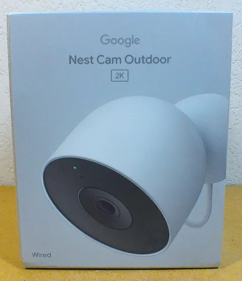 Google Nest Cam Outdoor. Wired power + WiFi signal, 2nd Gen.