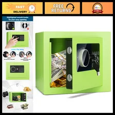 Digital Electronic Safe Box, Steel Lockbox with Keypad for Cash, Jewelry & Guns