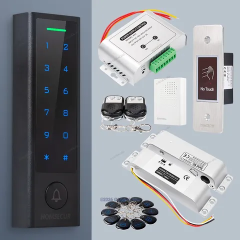HOMSECUR WIFI App Password Access Control Set With Surface-mount Drop Bolt Lock
