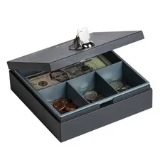 DS-1 Cash Box Safe with Privacy Key Lock and Removeable Tray, 2.1 in x 6.8 in