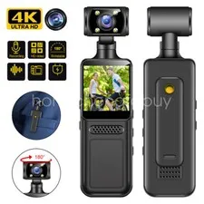 4K UHD Handheld Helmet Action Camera WiFi 180° Rotatable Pocket Sport Camera New