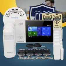 HOMSECUR Wireless WIFI 4G 2G RFID LCD Burglar Intruder Alarm System